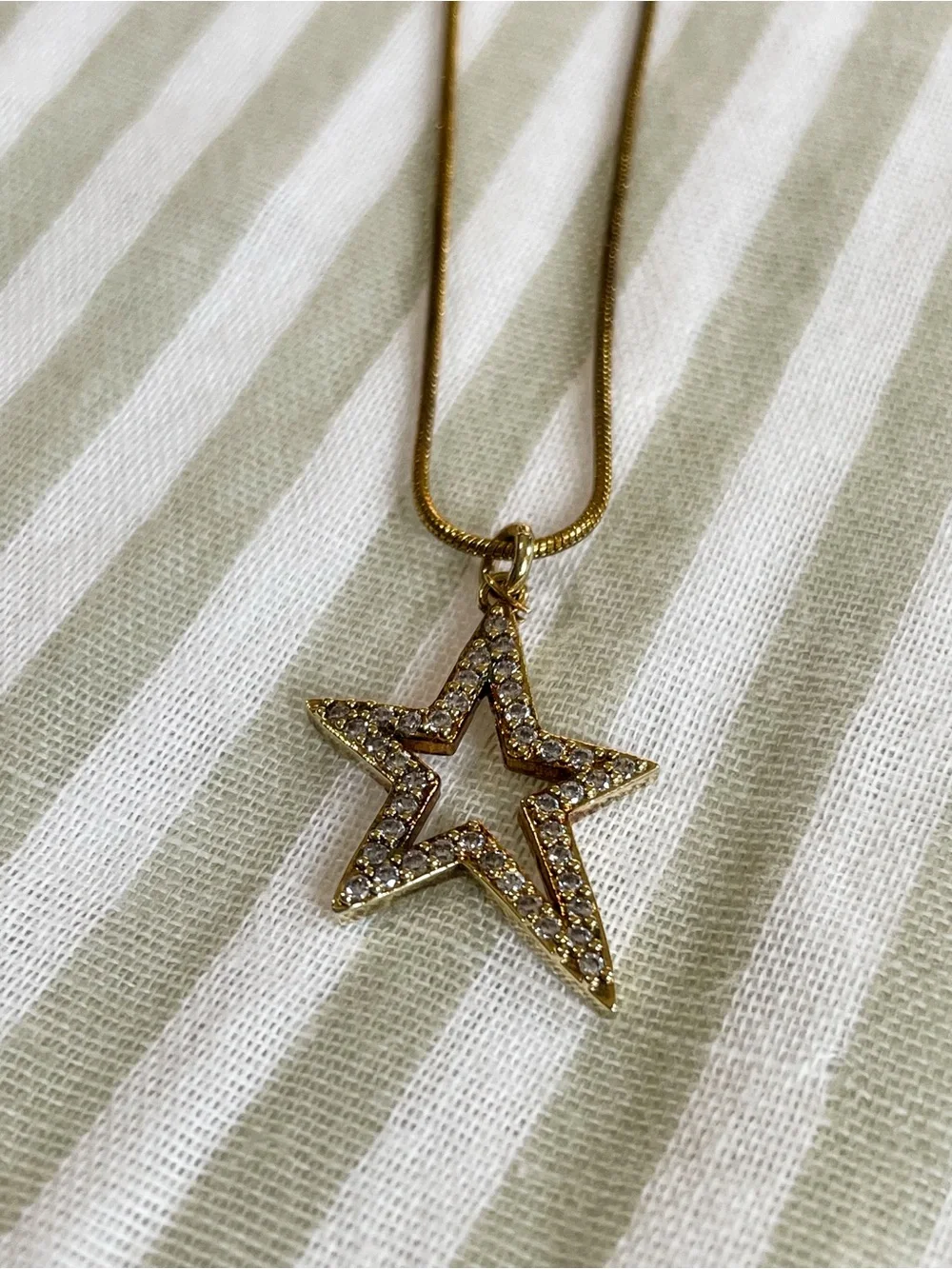 Leopard Boutique Goddess Charm Star Pendant with 18K Gold Over Sterling Silver